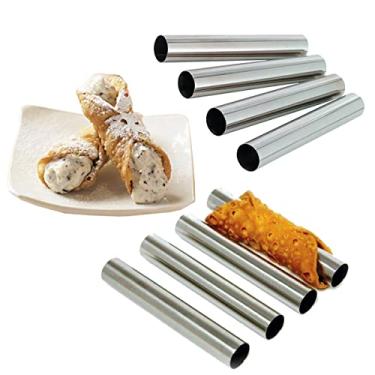 Imagem de Fest Formas Kit de Forminhas para Cannoli Cilíndricas Grossas de Alumínio com 12 Unidades