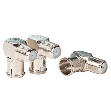Imagem de Ancable - Pacote com 3 adaptadores tipo F de ângulo direito, conector de 90 graus para conector macho para fêmea de pressão rápida para TV de parede, placa de parede, armário, TV RV e conexão coaxial de cabo