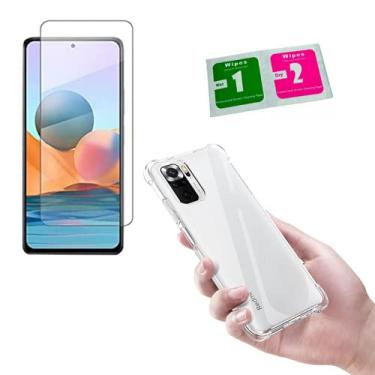 Imagem de Kit Capa Antishock + Película Vidro Compatível Xiaomi Redmi Note 10 Pro 6.67"