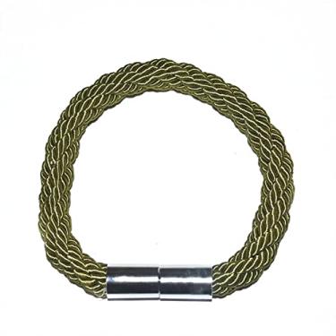 Imagem de Gravata magnética para cortina estilo simples prendedor de cordão trançado para trás prendedor de cortina decorativo para janelas, b, 4 peças