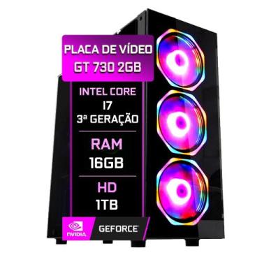 Imagem de Pc Gamer Fácil Intel Core I7 3ª Geração 16Gb Geforce Gt 730 2Gb Hd 1Tb