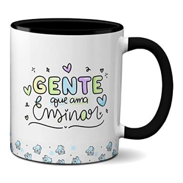 Imagem de Caneca Dia Do Professor É Gente Que Ama Ensinar Presente (Preta)