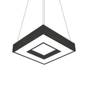 Imagem de Lustre Pendente Newline New Chess 516 47cm Led Bivolt Preto 3000K Luz Amarela