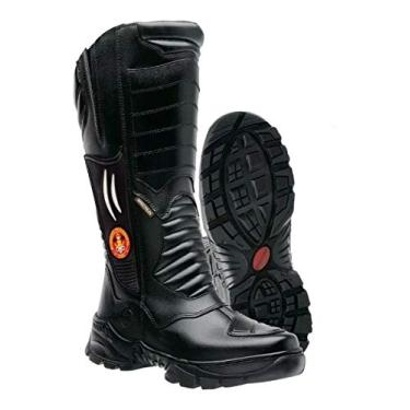 Imagem de Bota Longa Coturno Unissex Samu Civil Rocam Aph em couro bovino natural (38, BOMBEIRO)