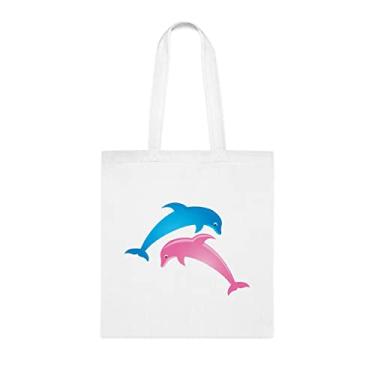 Imagem de Sacola de vector de golfinho, presente de vetor de golfinho, bolsa de ombro de vetor de golfinho, bolsas reutilizáveis de vetor de golfinho, ideia de presente de cesta de natal de