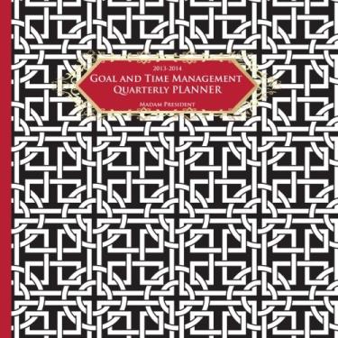 Imagem de 2013 - 2014 Goal and Time Management Quarterly Planner "Madam President": black/white and red