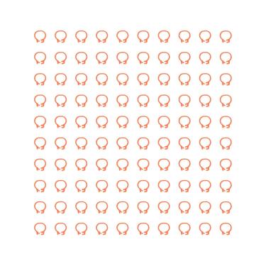 Imagem de Anéis de perna de pombo, anel de perna de aveia durável leve e reutilizável compacto para identificação e marcação de pombos(laranja)