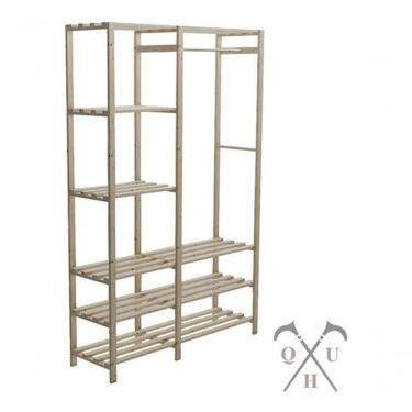 Imagem de Cabideiro Industrial  Araras Pinus Para Roupas E Calçados 