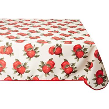 Imagem de Violet Linen VL-68851-EURO-APPLES-2 Toalha de mesa clássica europeia com design de maçãs grandes, 132 x 178 cm, 132 x 177 cm