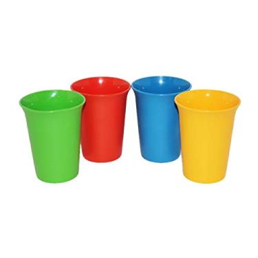 Imagem de Conjunto vintage de 4 copos de sino Tupperware de 200 ml, azul, amarelo, verde, vermelho