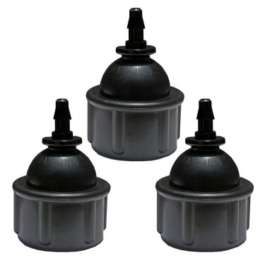 Imagem de Habitech Pacote com 3 adaptadores de tubo de irrigação por gotejamento para torneira/mangueira de jardim – conectores reutilizáveis para tubos de 6,35 mm x 1,95 cm FHT