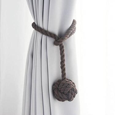 Imagem de Suportes de cortina Simples estilo europeu alça de cortina multicolor borla alça de corda de algodão acessórios de cortina de gancho de poliéster-algodão, T7,2 PCS