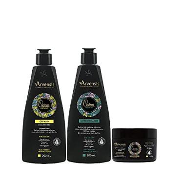 Imagem de Kit Arvensis Cachos Naturais Condicionador + Co Wash 300ml + Geleia Ativadora 250g