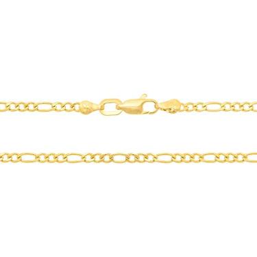 Imagem de Cordão folheado a ouro elo alternado e laminado - tam.60 cm Rommanel