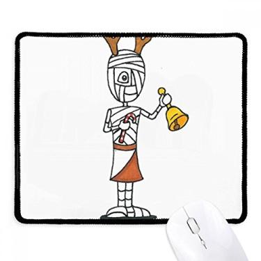 Imagem de Mummy Antlers Horus Bell Muleta Mousepad Borda costurada Tapete de borracha para jogos