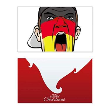 Imagem de Boné com bandeira da Alemanha para maquiagem facial gritar, comemorações, cartão de felicitações, mensagem de Natal