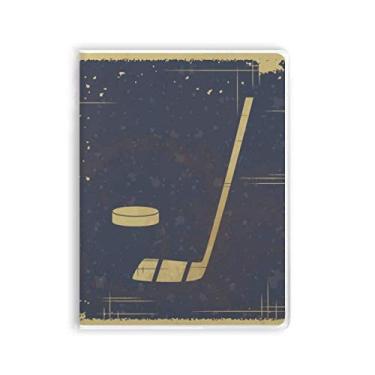 Imagem de Caderno com ilustração esportiva de golfe com estampa azul, capa de chiclete, diário de capa macia