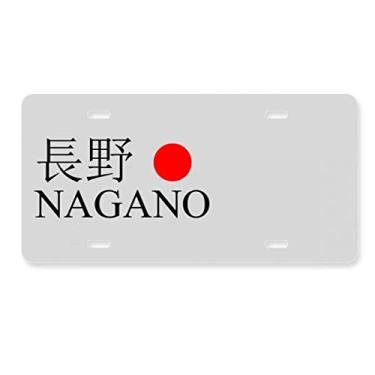 Imagem de DIYthinker Placa de carro com bandeira vermelha do sol da Nagano, acessório de aço inoxidável para decoração de carro