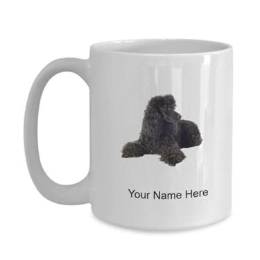 Imagem de Caneca de poodle personalizada - Caneca de café para amantes de poodle Idea crianças meninos meninas Amor - Caneca de café de 425 g