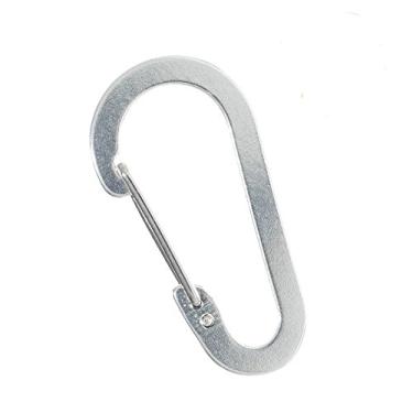 Imagem de West Coast Paracord 5 cm mosquetão leve e durável de alumínio para portão de arame – chaveiro, recreativo, tiras (prata, pacote com 10)