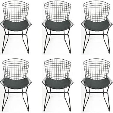 Imagem de Kit 6 Cadeiras BERTOIA preta - Poltronas do Sul