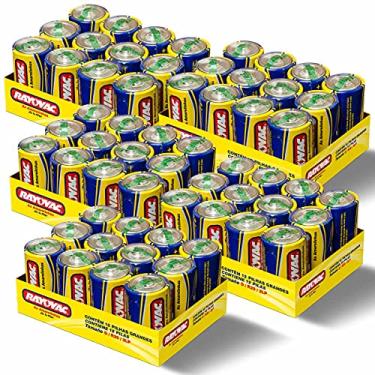 Imagem de 60 Pilhas D Grande Comum Zinco Carvão Rayovac 5 Bandejas C/ 12 Unidades
