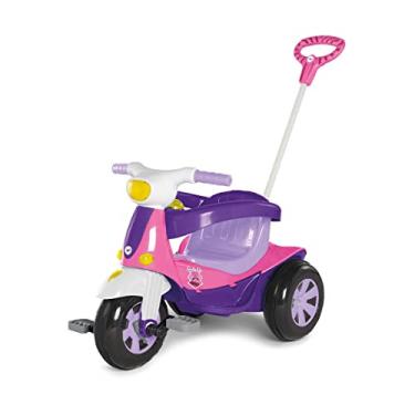 Imagem de Calesita - TRICICLO VELOMOTO ROSA - triciclo de guiar e pedalar