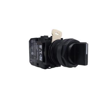 Imagem de Botão Comutador Com/Trava Com. K Curto 3 Posições Fixas Preto E22XBG61D - Eaton