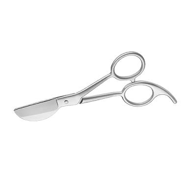 Imagem de Tesoura de aplicação Lâmina de bico de pato, tesoura em miniatura, ferramenta de aderência confortável Tesoura de lâmina de pelicano para linha, arte, Prata