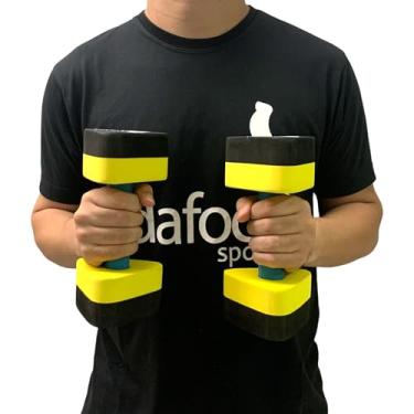 Imagem de Par Halteres Hidroginástica em EVA 1 à 2kg DF1104-P Preto/Amarelo Dafoca Sports