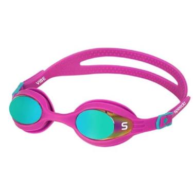 Imagem de Óculos Natação Speedo Vibe Espelhado Águas Abertas Piscina Hot Pink