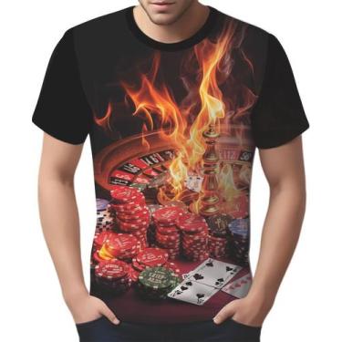 Imagem de Camisa Camiseta Tshirt  Baralho Poker Roleta Sorte Dados 1 - Enjoy Sho