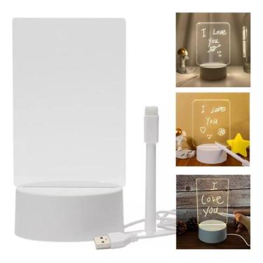 Imagem de Luminaria Mesa De Escrever Led Caneta Lousa Criativa Usb