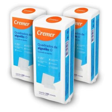 Imagem de Algodão Quadrado Cremer Bebê Sem Perfume com 300 Unidades