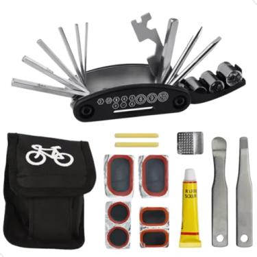 Imagem de Kit Ferramentas Chave Canivete Para Bike 12 Funções Com Kit Conserto Pneu e Manutencao Corrente Bicicleta Mtb Mundo Compras