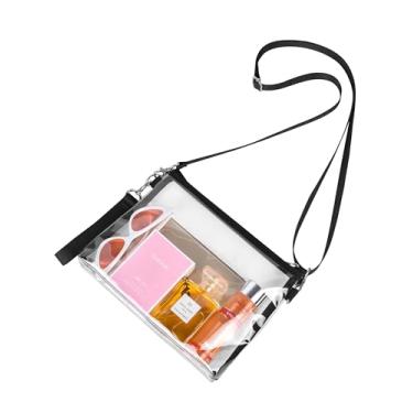 Imagem de Bagenius Bolsa transparente aprovada pelo estádio, bolsa transparente com alças removíveis, bolsa de moedas para eventos de estádio de trabalho e concertos