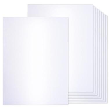 Imagem de 36 folhas de cartolina branca brilhante, papel cartolina metálica de 21,5 x 28 cm, capa de papel perolado de 250 g/m2/41,7 kg, papel de impressora de cartão dupla face para convites, fabricação de cartões, artesanato DIY