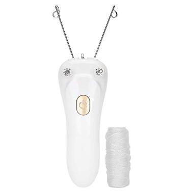 Imagem de Ejoyous Epilador Facial e Corporal, Removedor de Fios de Algodão, Depilador Elétrico para Sobrancelhas, Carregamento USB, Dispositivo para Mulheres e Meninas (Dourado)