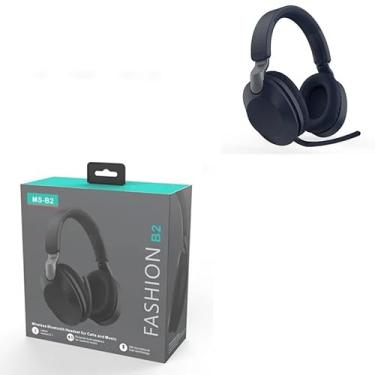 Imagem de Waillynice Os novos fones de ouvido MS-B2 sem fio Bluetooth 5.1 podem ser girados e dobrados com cancelamento de ruído, microfone baixo, música, jogos, fone de ouvido (azul com caixa)