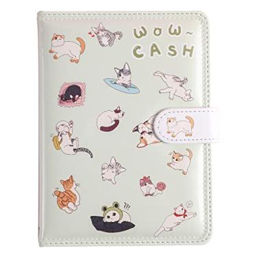 Imagem de Macrame Caderno de diário de gato, colorido, em branco, fofo, capa dura, caderno, quadriculado, caderno escolar, para mulheres e meninas, verde