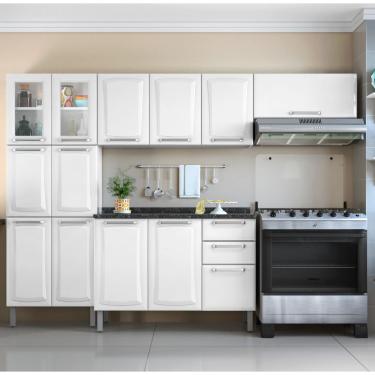 Imagem de Cozinha Completa 4 Peças 13 Portas 2 Gavetas Com Tampo Tarsila Itatiaia - Branco