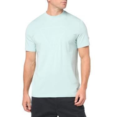 Imagem de GUESS Camiseta masculina de manga curta com logotipo eco tonal, Seafoam Mist, P