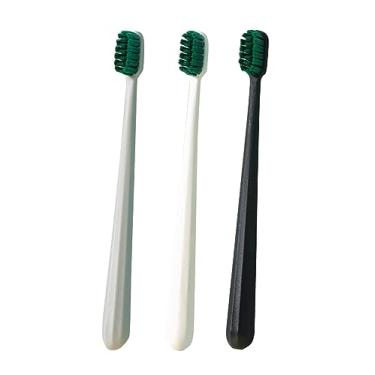 Imagem de RYZGOJV Escovas de dentes premium embaladas individualmente, cerdas de nylon macias multicoloridas, escovas de dentes de limpeza para dentes sensíveis e gengivas recuadas, 3PCS-A01