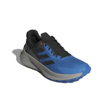 Imagem de adidas Tênis de corrida masculino Terrex Soulstride Flow Trail, Azul pulsante/preto/laranja semiimpacto, 39