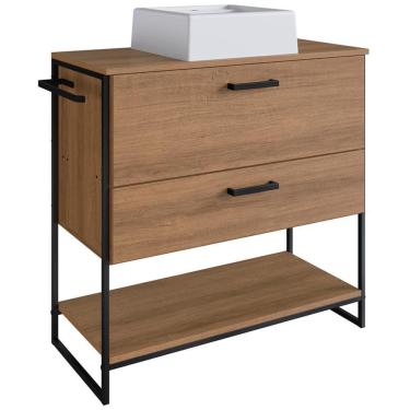 Imagem de Gabinete Cuba Banheiro Industrial 80cm Pt Gav 1028x94101