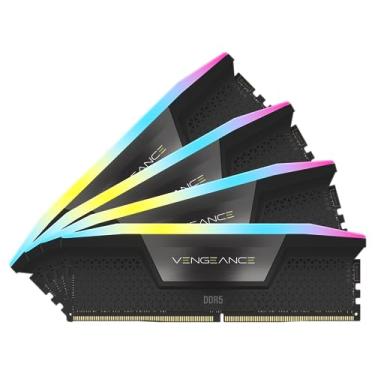 Imagem de Corsair Memória de computador compatível Vengeance RGB DDR5 RAM 96GB (4x24GB) 6000MHz CL30 Intel XMP iCUE - Preto (CMH96GX5M4B6000C30)