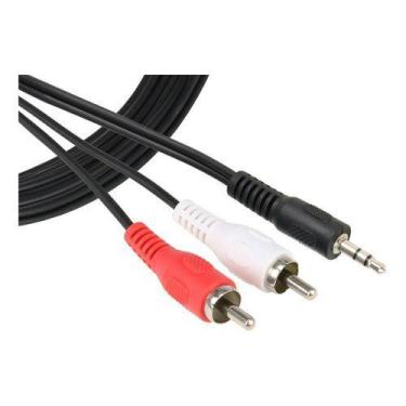 Imagem de Cabo De Audio P2 X 2 Rca Profissional Plug Stereo 1,5 Metros - TBLACK