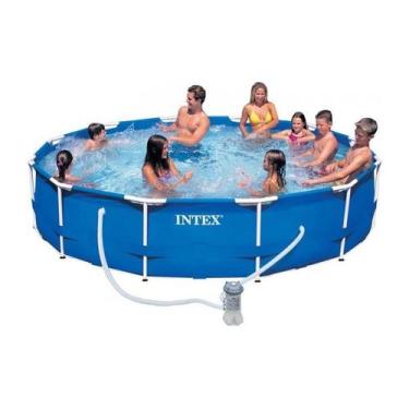 Imagem de Kit Completo Piscina Intex 16.805 Litros Estrutural Armação, 110