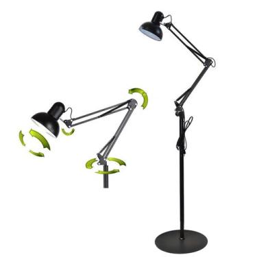 Imagem de Luminaria Chao Articulavel Flexivel Piso Abajur Pedestal Lustre Sala Q