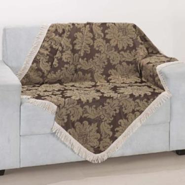 Imagem de Manta Para Sofá Sala Casa Luxo - Gabi Flor, Marrom